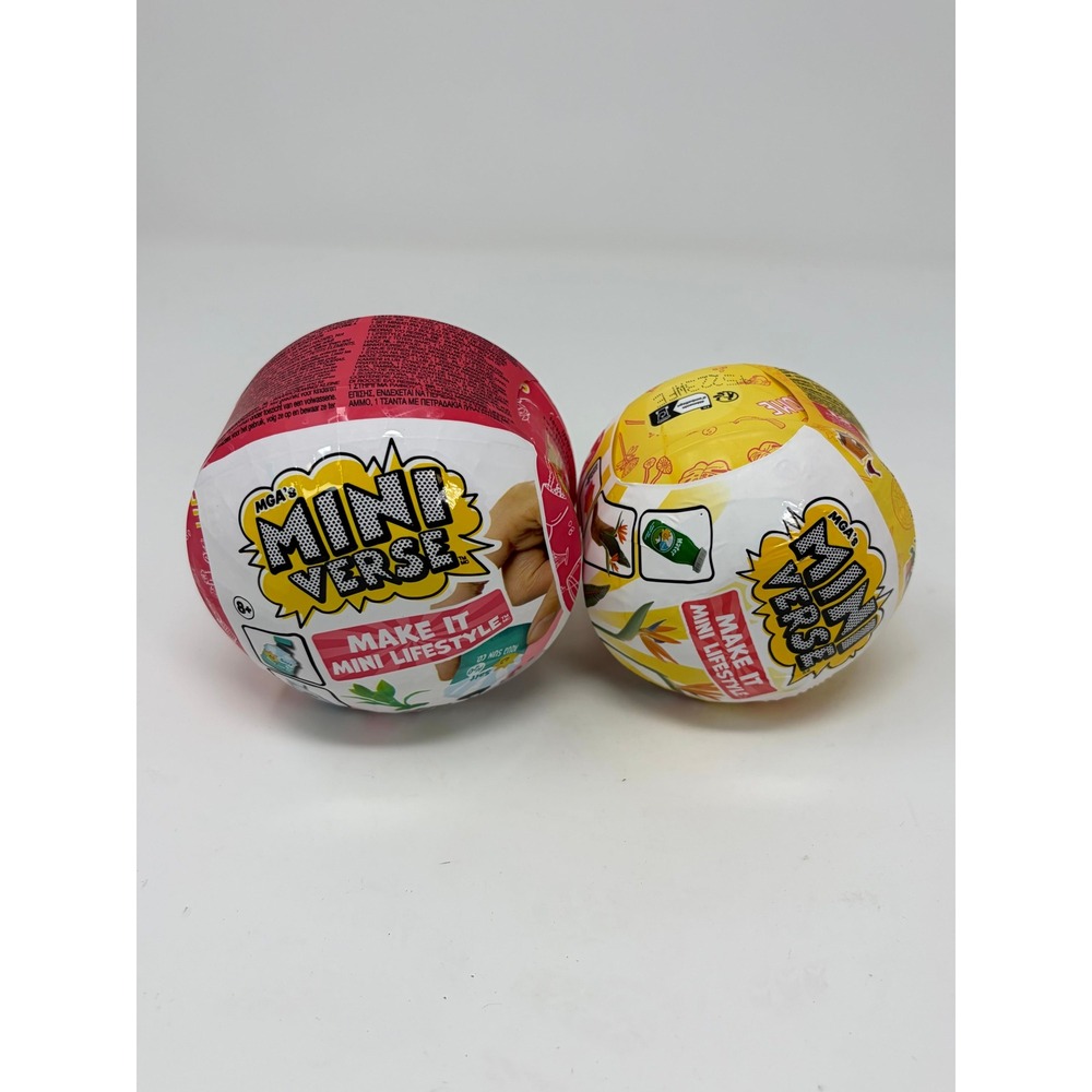 MGA's Miniverse Make It Mini Lifestyle Series 1 Mystery Ball Lot of 2 NEW